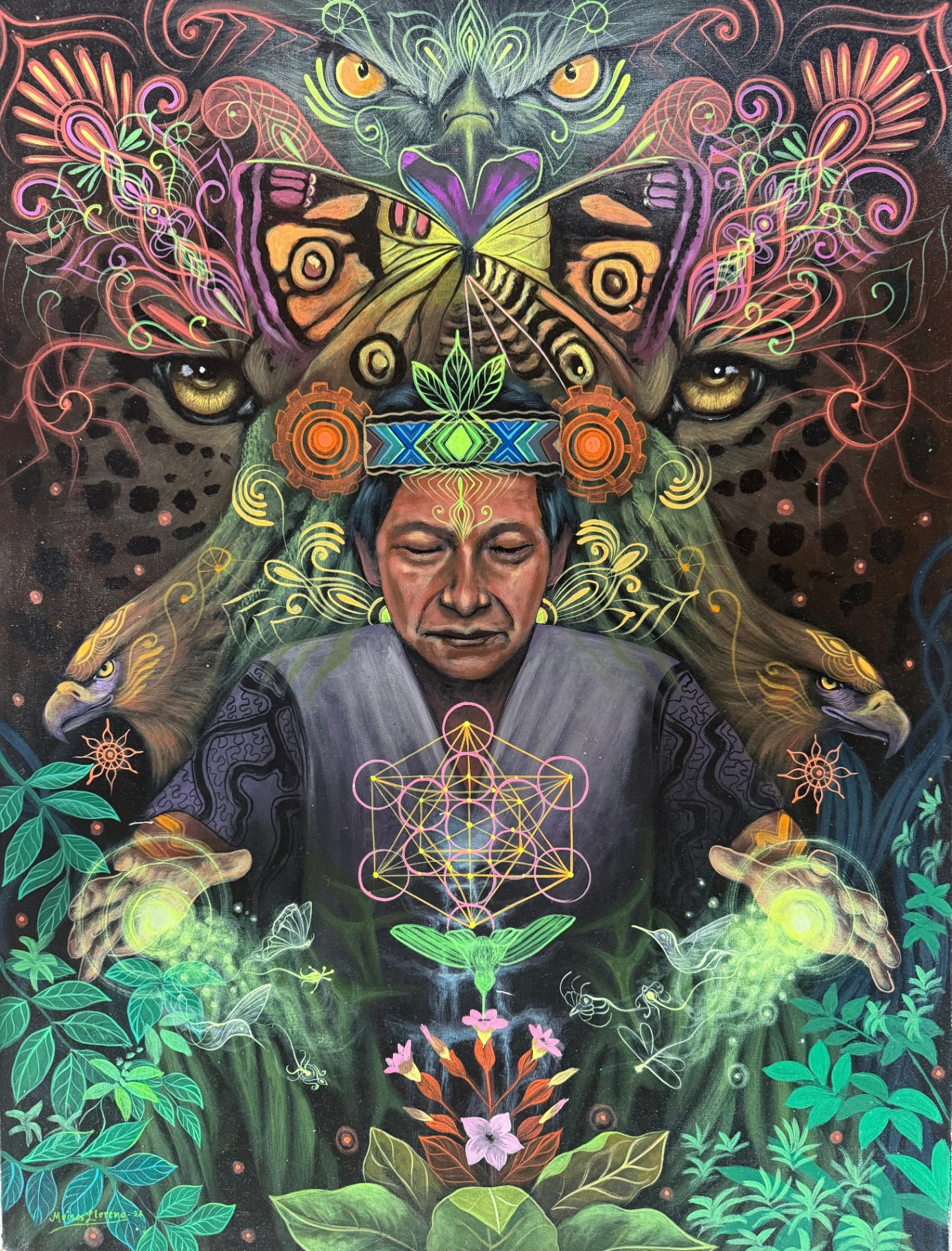 Maestro Vegetalista with collector